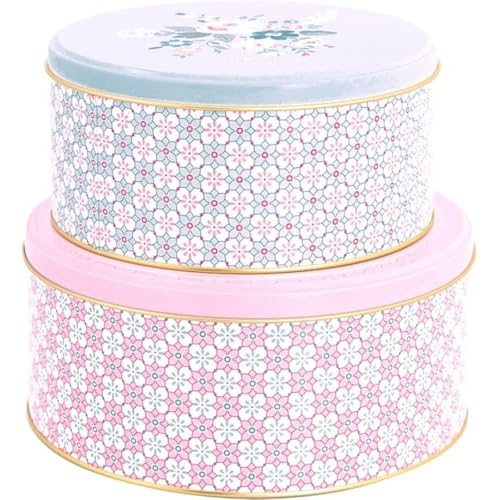 GreenGate Dosen Gwen pale pink Keksdosen Blumenmuster Vorratsdosen Set Metall