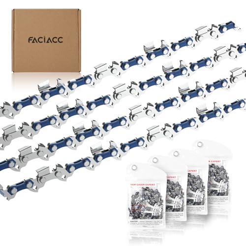 FACIACC 4 Stück Sägekette 35cm (14') 3/8'LP 52 TG 1,1 mm mit Schwert Länge, Sägeketten Ersatzkette Profi Kette kompatibel mit Dolmar, Bosch, Karcher und gängigen Sägemodellen