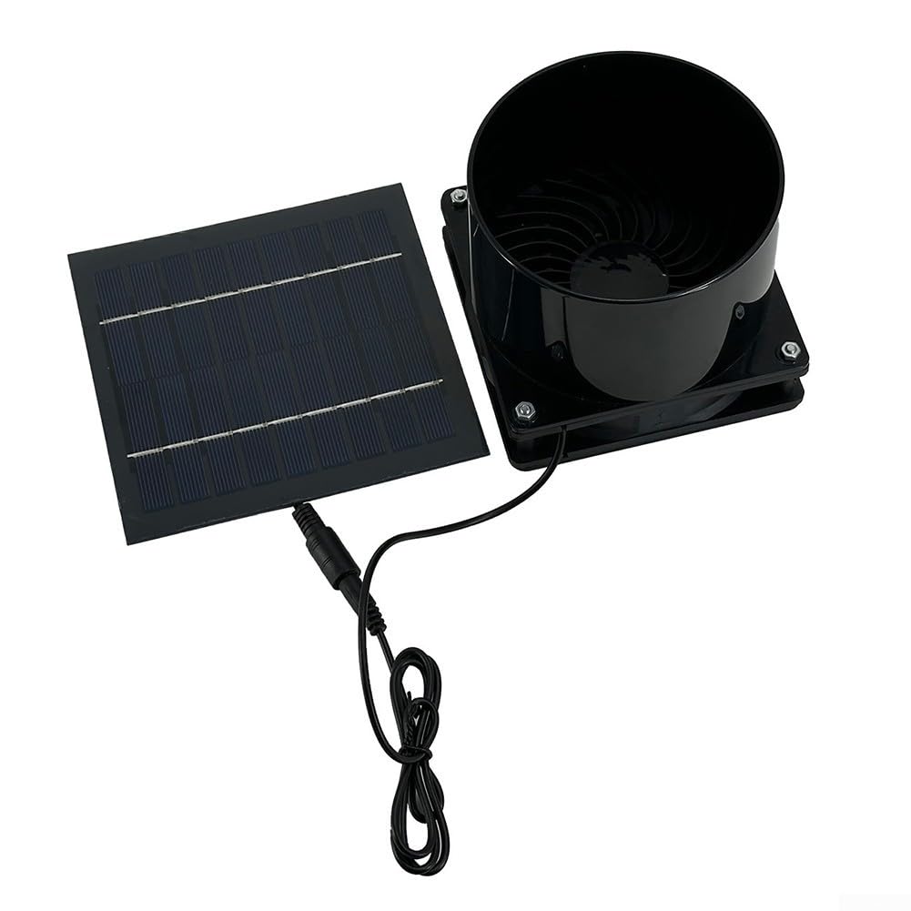 Calentador Solar De Invernadero, Panel Pequeño Con Ventilador Para Caravana, Casa De Mascotas, Gallinero (Panel + Ventilador)