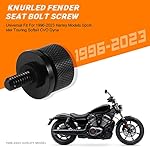Eumti-Chrome-Stainless-Knurled-Fender-Rear-Seat-Bolt-Screw-14-20-Thread-Quick-Install-Compatible-with-Harley-Davidson-Touring-Softail-Dyna-Sportster-CVO-Fatbob-1996-2024