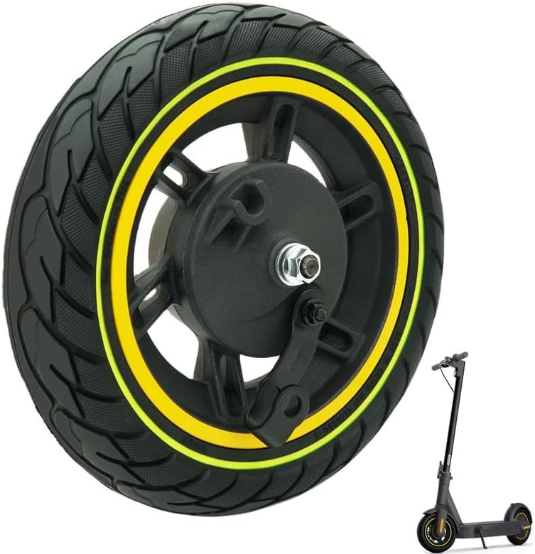 GLDYTIMES 10x2.50-6.5 Solid Wheel, 10 Inch Tubeless Tire for Segway Ninebot Max G30P G30LP Electric Scooter