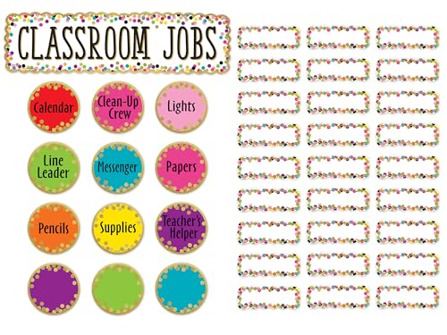 Image of Teacher Created Resources Confetti Classroom Jobs Mini Bulletin Board (TCR8802)