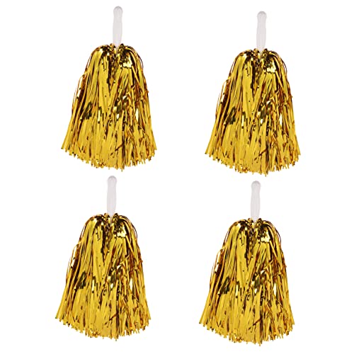 BESTonZON Cheerleading Accessories Pink Pom Poms for Sports Dance and Stage Performances