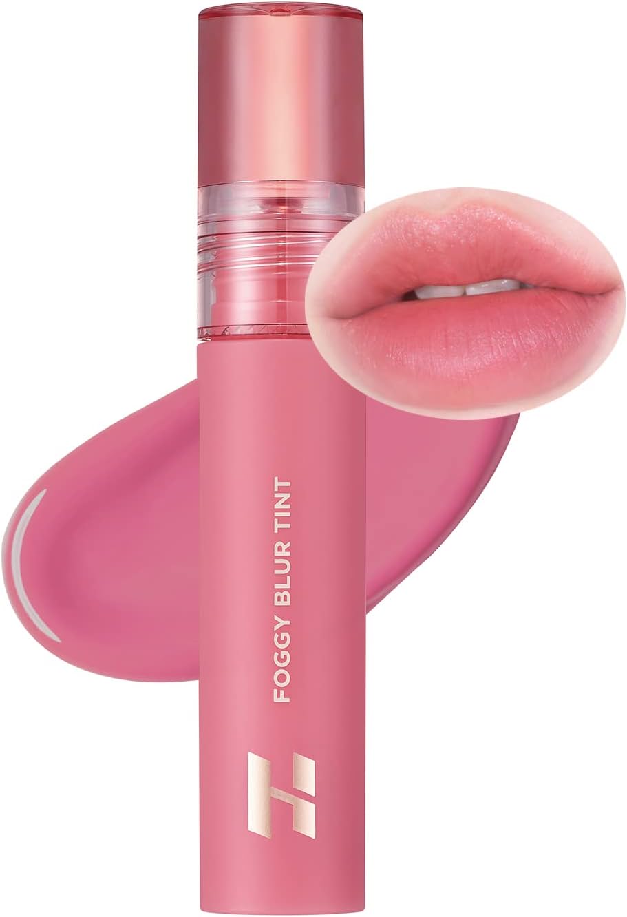 HOLIKA HOLIKA Foggy Blur Tint - Lightweight Airy Lip Makeup with Sheer Soft Color, Buildable Formula, Moisture & Silky Blur Fit, Pink Fruit Complex & Hyaluronic Acid, 0.14 fl.oz. (04 HAZY)