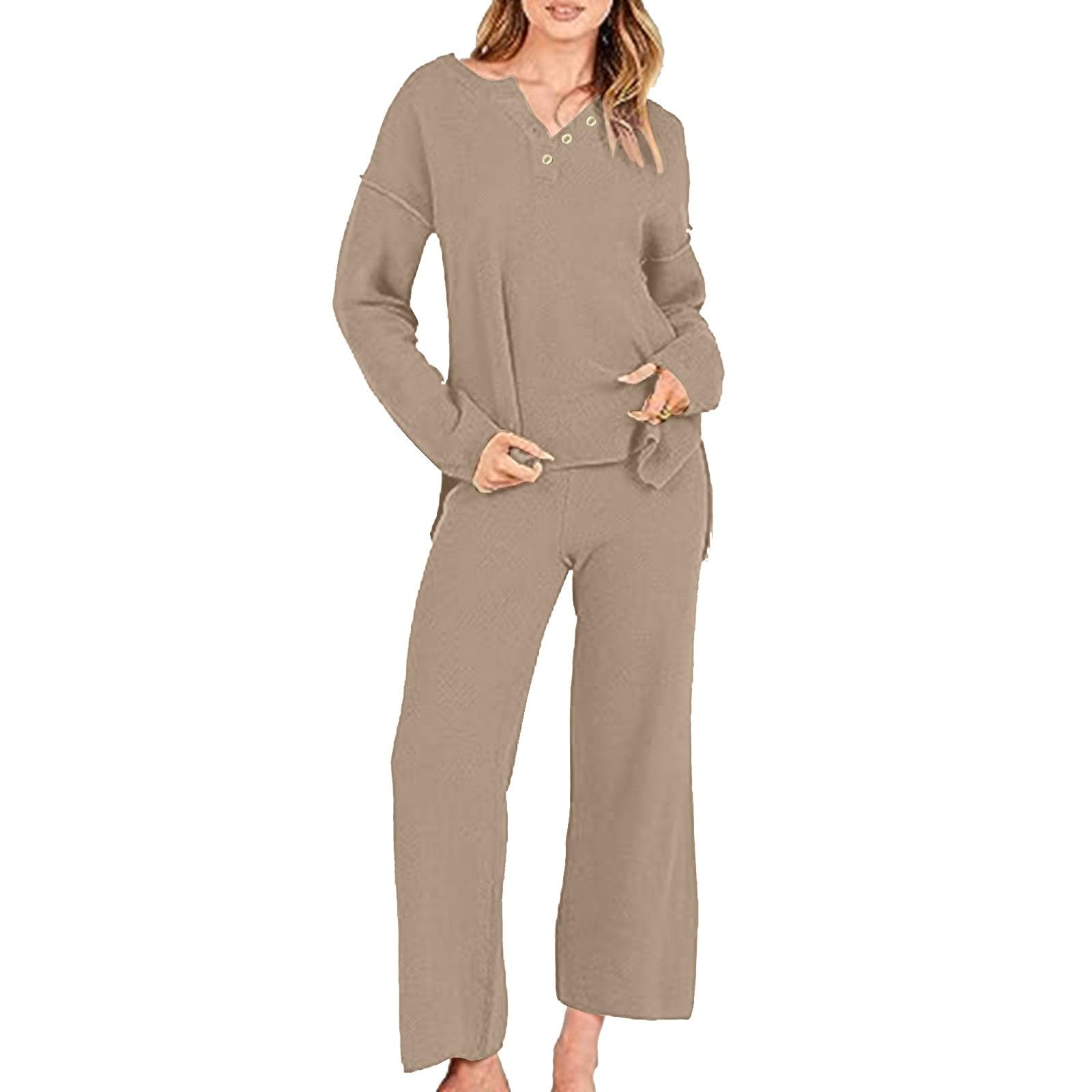 Tuta da donna in lino, due pezzi, per il tempo libero, moderna, in cotone, estiva, leggera, elegante, in mussola e pantaloni lunghi, stile Y2K
