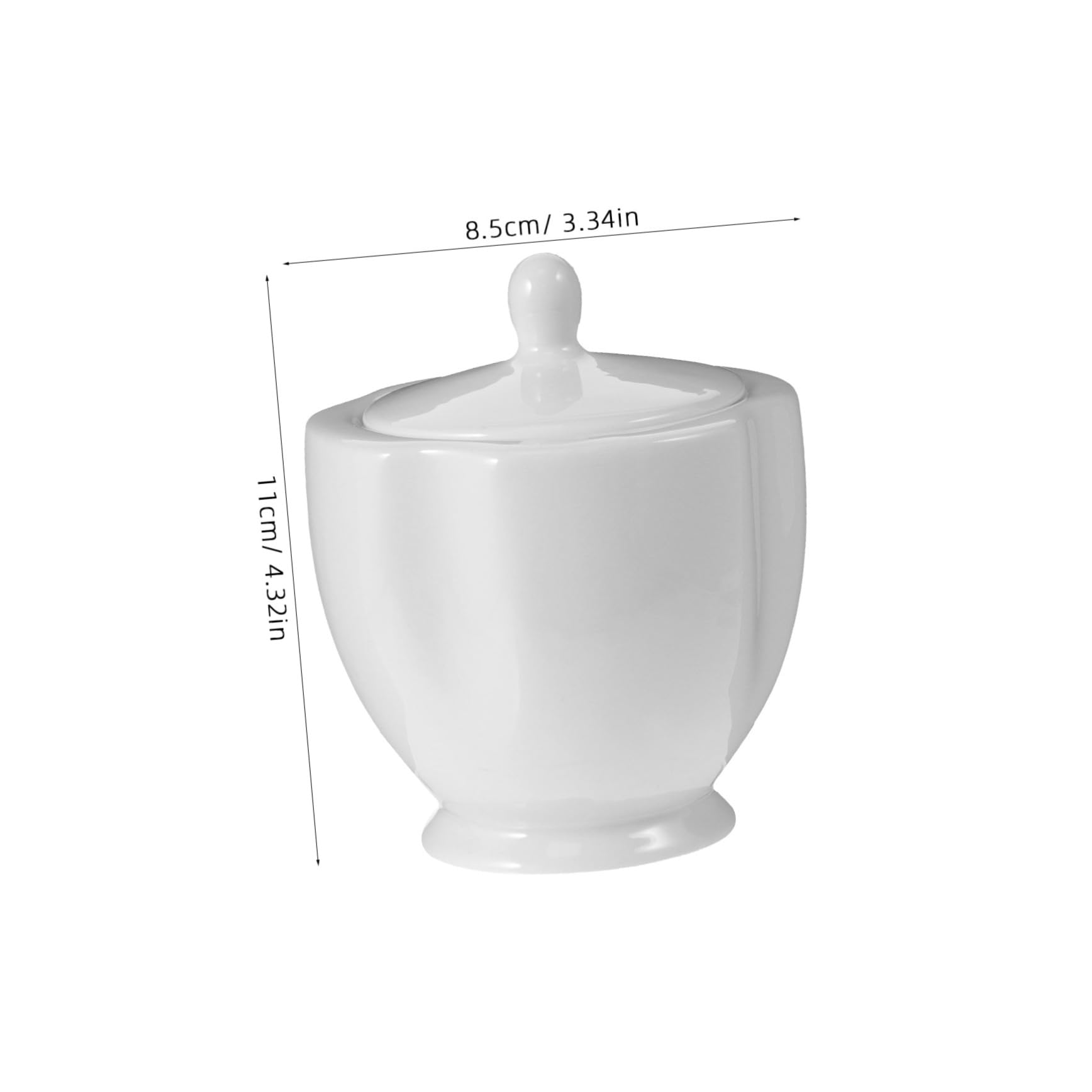 Mikinona Ceramic Sugar Bowl Sugar Canisters Condiment Pot Spice Container Ceramic Seasoning Pot Kitchen Seasoning Jar Simple Style Sugar Canister Condiment Container White Ceramics