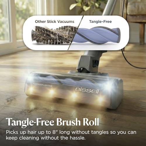 Image of Bissell PowerClean Corded Stick Vacuum | Pet Hair | LED Headlights | Tangle-Free Brush Roll | HEPA Sealed | 27-Foot Cord | Converts to Handheld | Self-Standing | 4214K