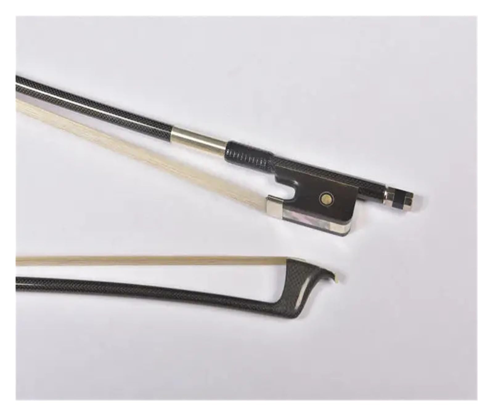 Archet de violoncelle 4/4 en fibre de véritable crin de cheval, grenouille en ébène
