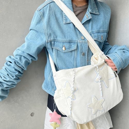 Image of Star Tote Hobo Bag Women Aesthetic Messenger Cute Bag Handbag Large Capacity Tote Shoulder Bag Casual Crossbody