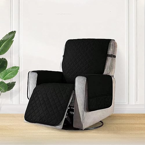 Vista 15 de Louis Donne - Funda reversible para silla reclinable acolchada de color rojo cálido, resistente al agua, lavable, con correas elásticas para niños