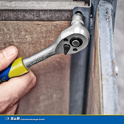 Umschaltbare 1/4-Zoll Ratsche aus CrV-Stahl von S&R
