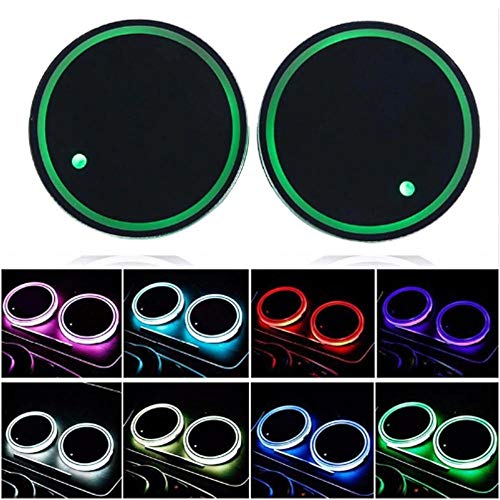 Juego 2 pcs LED USB para portavasos de auto miniatura 4