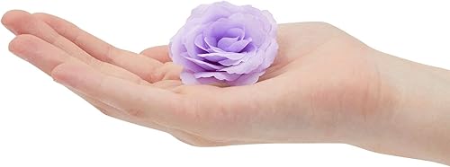 Miniatura 3 de Mini cabezas de flores artificiales de seda lavanda para manualidades, decoraciones (2 pulgadas, 75 unidades)