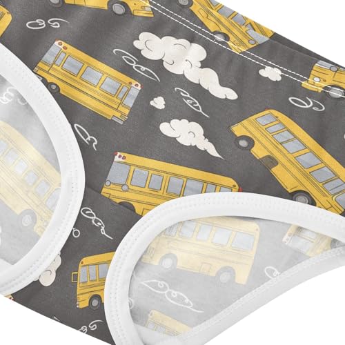 Yellow School Bus Girls' Underwear Cotton Girls Briefs Soft Toddler Underwear 2T4