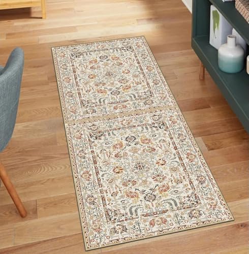Alfombra de cocina bohemia de 120 cm lavable para pasillos 2