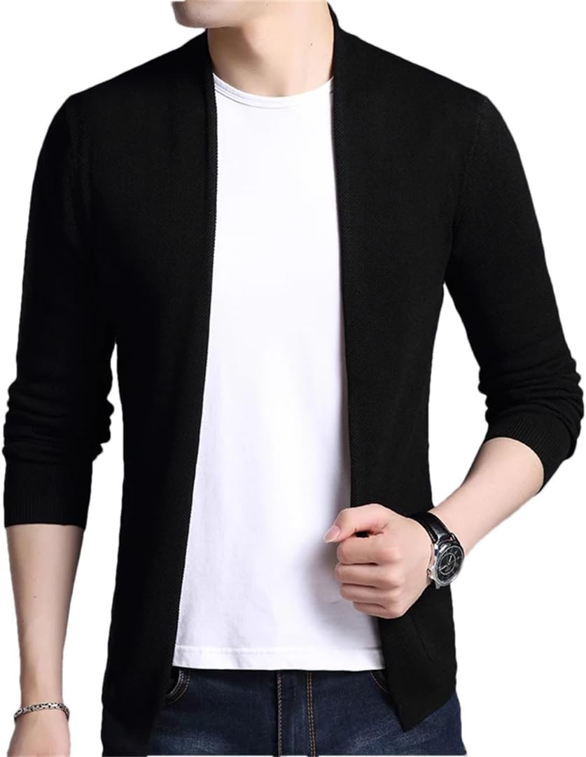 Men Sweater Cardigan Causal Knitted Jackets Men's Slim Fit Knit Sweaters Cardigan Outerwear