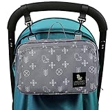 [Alta aplicabilidad] Este producto utiliza Velcro de alta resistencia, Debido a la plasticidad del Velcro, este organizador de cochecito puede ser utilizado para una variedad de cochecitos con diferentes anchos de mango.