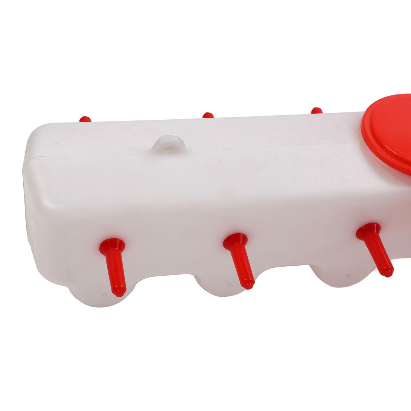 Qcwwy Alimentador de Leche para Cachorros de Lechón de Cordero, Cubo Rojo para Ganado, Capacidad de 9L, Alimentador de Pezones de Animales para Granja