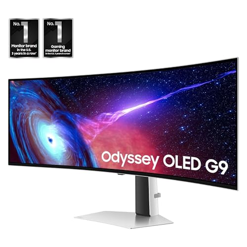 A vibrant and colorful gaming vista displayed on the QD-OLED screen