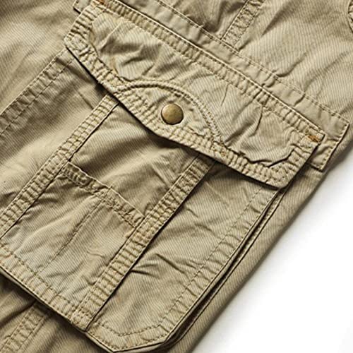 Herenshorts Grote zak Effen kleur Stretch Eenvoudig midden van de taille Recht Mode Comfortabel Casual Veelzijdig Knap - Afbeelding 7