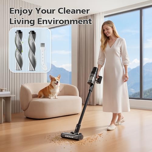 Image of iSingo 3789X Brush Roll Replacement Compatible with Bissell Cleanview XR Pet 300W / XR 200W / Powerlifter Turbo Cordless Stick Vacuum, Model# 3797V, 3789U, 3789, 3789X, 3797, 3797W, 2 Pack, Grey