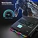 AICHESON Laptop Cooling Pad, Chill Pad for 15.6-17.3 Inch Notebook with 7 Height Slots, 2 USB Ports, Rainbow Lights, Perfect for Reducing Temperature of Laptop, AA3