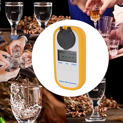 Pssopp 0‑80% Alcohol Tester, Digital Smart Brix Refractometer Home Making Wine and Brewing Beer Display for Easy Reading