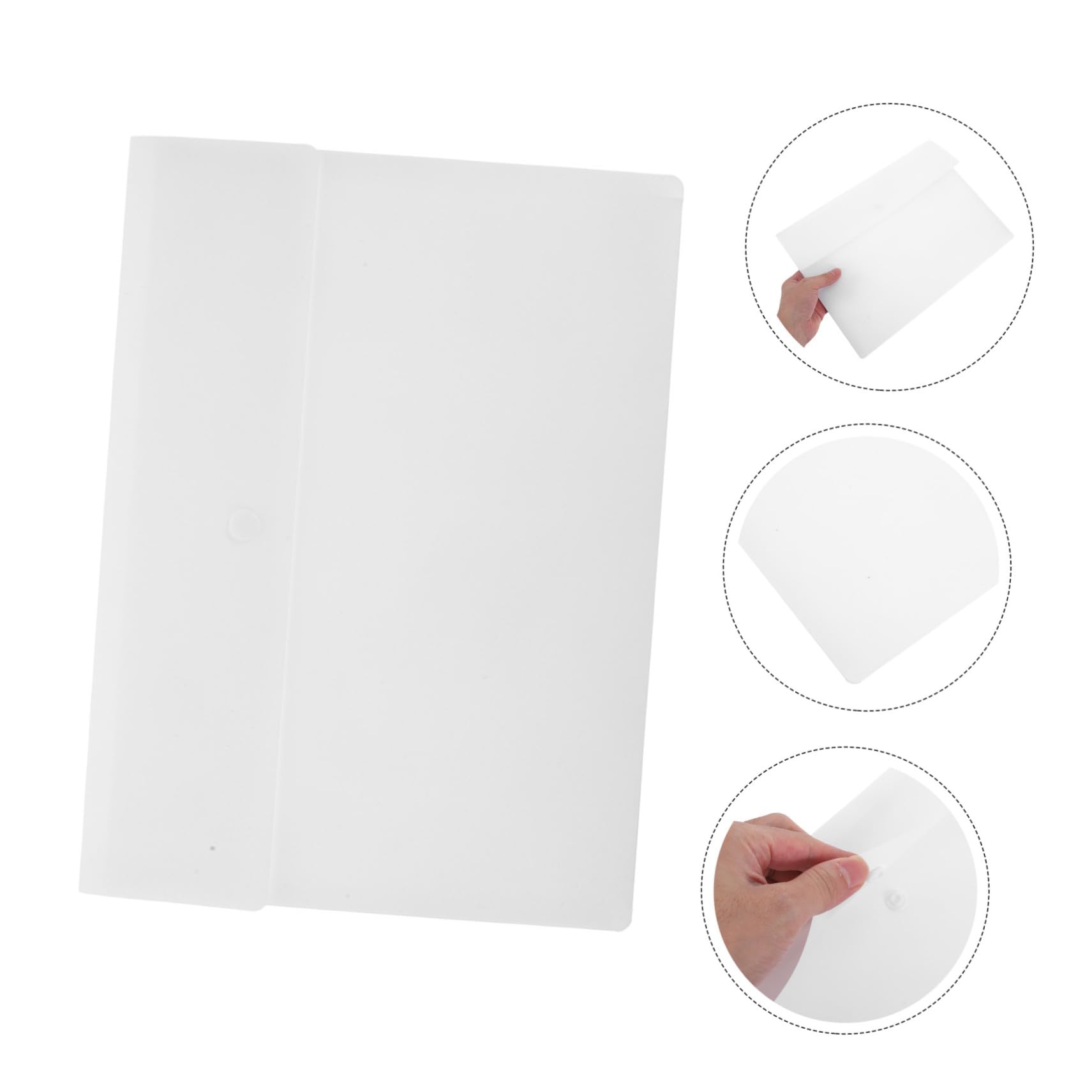 10 Pezzi Buste Porta Documenti in PP Spesso Impermeabili con Chiusura a Pressione Plastificate per Ufficio Scuola e Uso Quotidiano