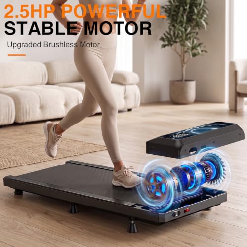 Image of Walking with Incline Pad and Handle Bar, 2.5HP Low Noise Treadmill, 270lbs | Remote Control, 3 in 1 Mini Walking Machine, Walking with Incline Mat for Home, Treadmill with Handle Bar, 270lbs Capacity
