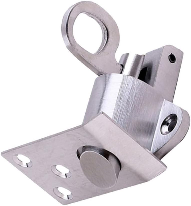 Lurrose 3pcs Stainless Steel Door Bolt Latch Garage Door Spring Bolt Metal Safety Lock for Home Security