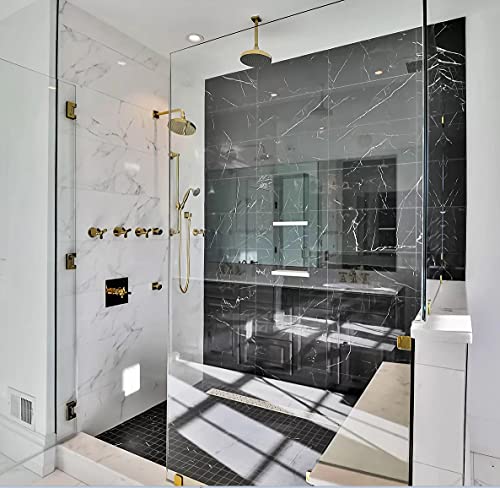 Stone Center Online Nero Marquina Black Marble 2X2 Square Mosaic Tile Honed Kitchen Bath Wall Floor Backsplash Shower (1 Sheet) #TOP3