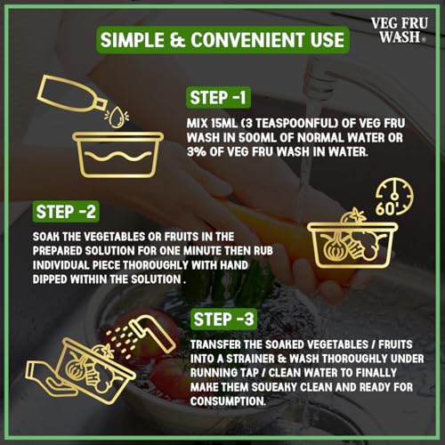 Image of Natural Fruit & Vegetable Wash Liquid - 5L Economy Pack, Removes Pesticides, Wax & Bacteria, Food-Grade Disinfectant Works in 60 Sec, Patented & Scientifically Proven Detoxifying Solution