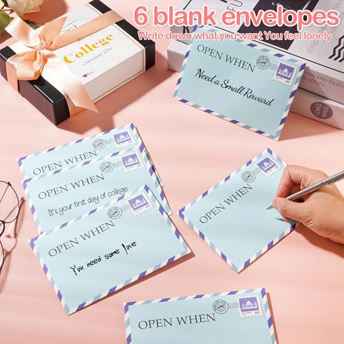 Image of AYGXU College survival gift card book,Graduation gifts 2026-26pcs open when envelopes,open when letters,college gift card envelopes gifts,end of year student gifts for him,her,Friends,Son-black gold
