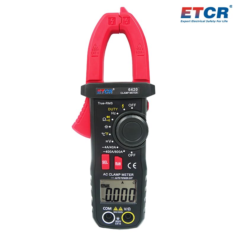 Pinza Amperimétrica Digital ETCR6420 Medidor de Tierra Manual DC AC 20A - 2000A Pinza Pequeña miniatura 3
