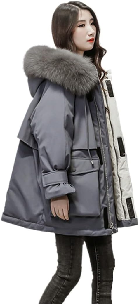 Women Winter 90% White Duck Down Jackets Real Fur Collar Hooded Parkas Lady Coats Hooded Outwears