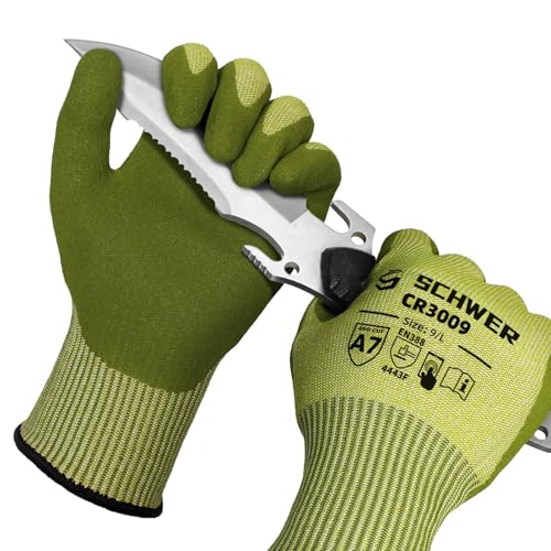Schwer 2 Pairs ANSI A7 Cut Resistant Fishing...