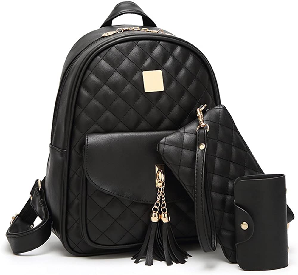 AliceFashion Girls Fashion Backpack Cute Mini Leather Backpack Purse for Women & Girls