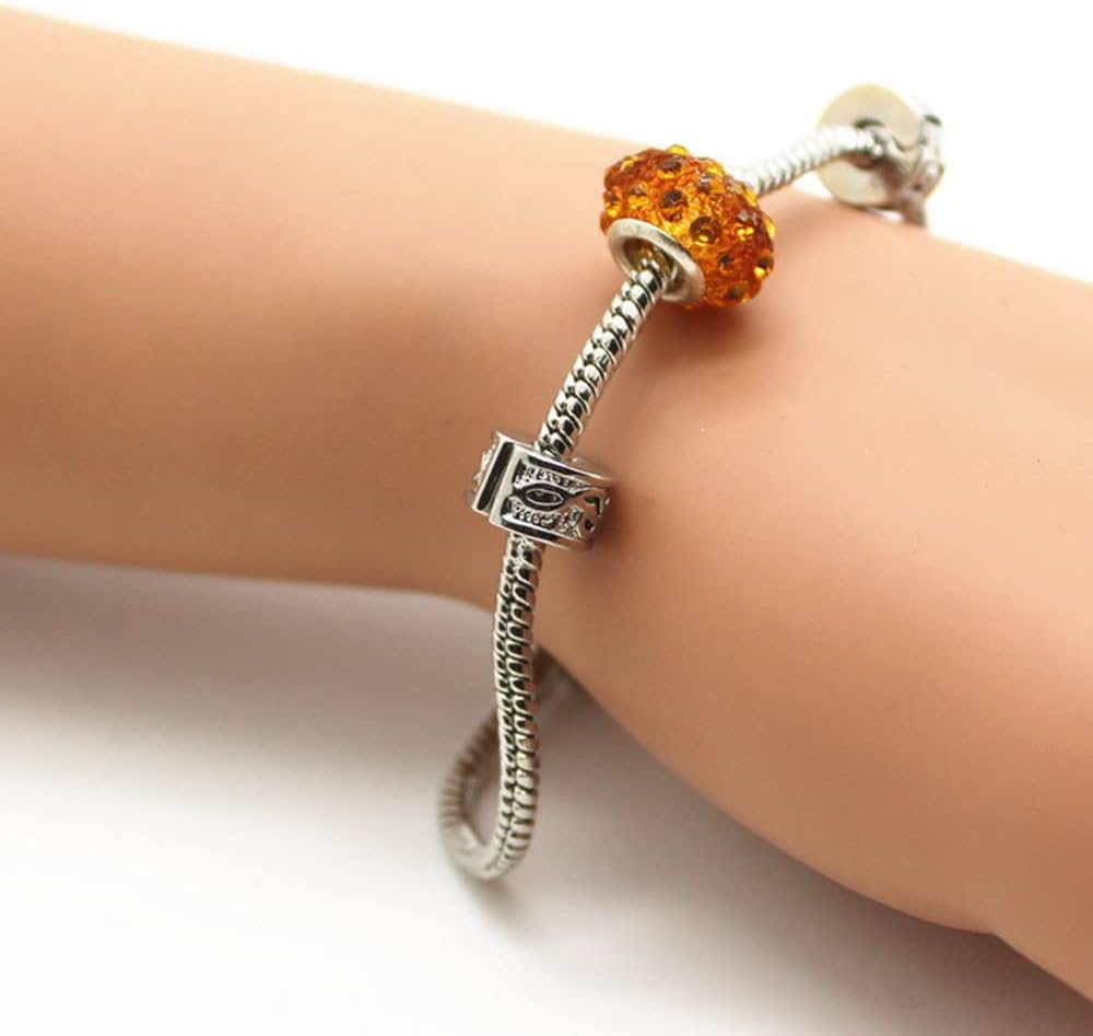 Yeshan Antique Silver Clip Lock Bead Charms with Rubber Stopper O-Rings - Image 7