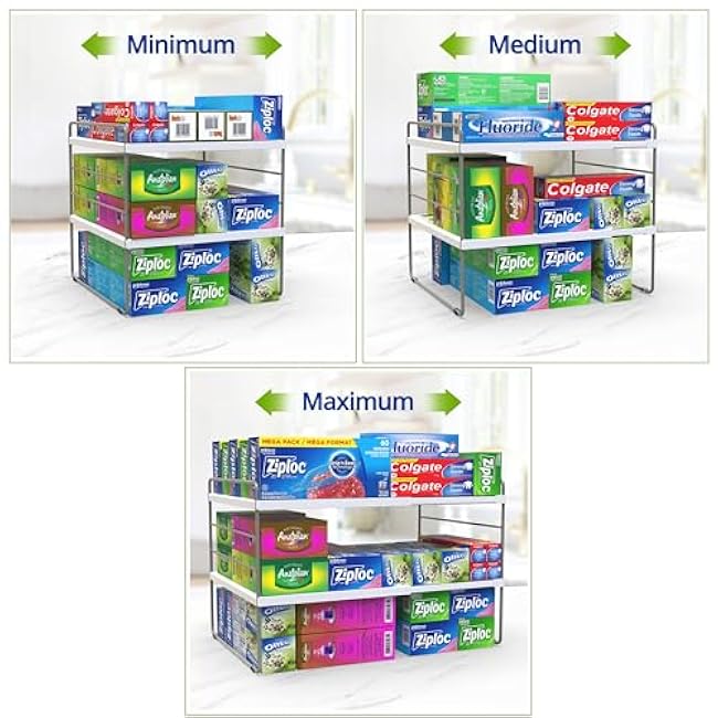 3-Tier Pantry Cabinet Organizers and Storage Kitchen Plastic Wrap Organizer Aluminum Foil Multi-Purpose Use