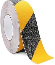 Anti Slip Safety Tape for Stairs & Floor | Heavy Duty Non Skid Adhesive Grip Tape | Waterproof Anti Skid Strip for Bathroom, Tiles & Steps | Black Yellow Hazard Tape (5cm x 5m)