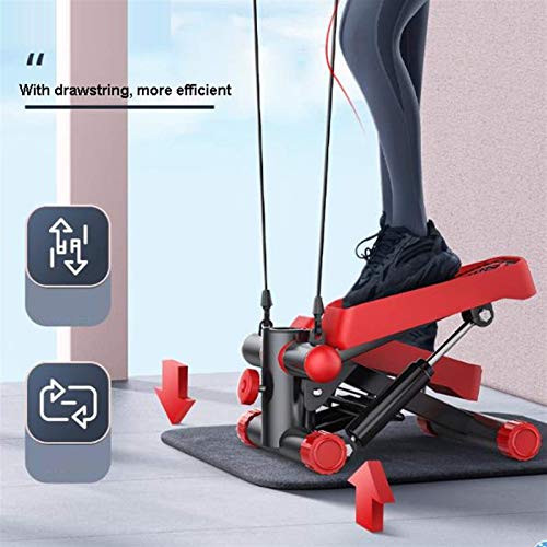 Mini-Stepper Swing Stepper Home Stepper Escalador de pies in situ Cintura Fitness Twister Step Machine con Bandas de Resistencia y acción de torsión - Imagen 4