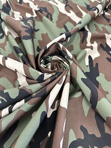 Army Print 100% Pima Cotton Fabric - 58 Inches Wide