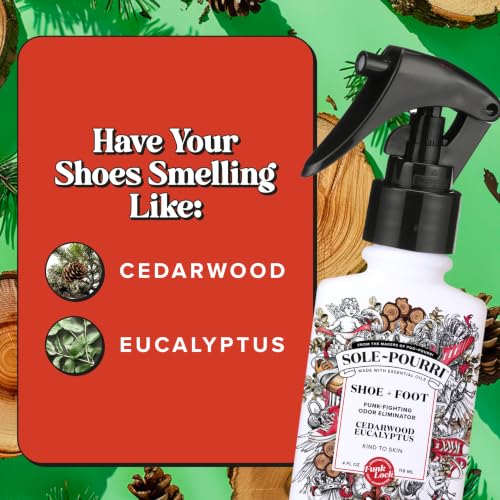 Image of Sole~Pourri Cedarwood Eucalyptus Foot & Shoe Deodorizer Spray - 4oz - Feet & Shoes Deodorant - Cedarwood, Eucalyptus, and Citrus Scent