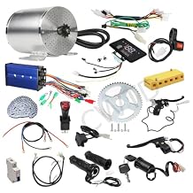 Full Set Brushless Motor Kit Include 72V 3000W Brushless Motor Controller LCD Display Throttle Grip with Key Switch 3-Speed Toggle Switch Forward/Reverse Switch for E-Bike Scooter Go Kart