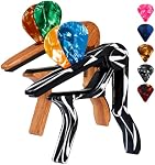 Guitar Capo for Acoustic and Electric Guitars 6-String Acoustic & Electric Guitar Capo(with Pick Holder and 5 Picks),Ukulele,Mandolin,Banjo,Guitar Accessories (Wood+Carbon Fiber)