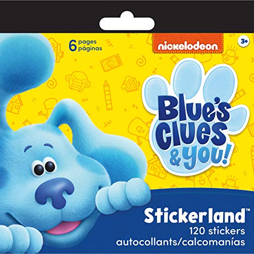 Blue's Clues Mini Stickerland : un mini bloc multicolore de 6 pages ultra variées