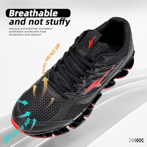 Image of Mens Running Shoes Mesh Breathable Trail Runners Fashion Sport Blade Walking Tennis Sneakers