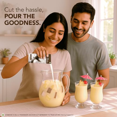Image of Dabur Hommade Coconut Milk - 800ml (200ml x 4) | Extract of 2 Creamy Coconuts | No Added Sugar | Creamy Taste (Pack of 3)
