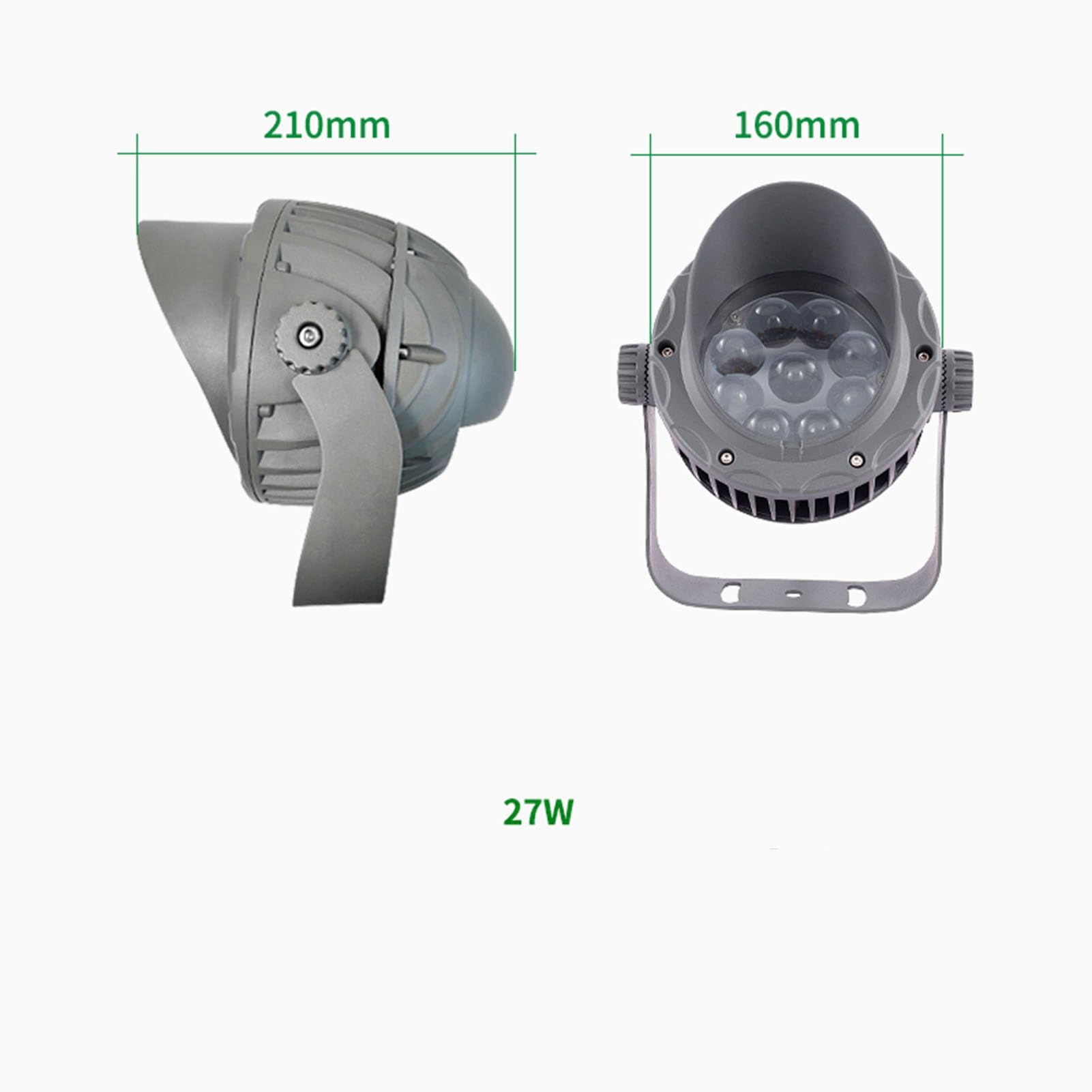 Focos LED Para Suelo De Exterior, Focos LED De Haz Largo De 110-240 V, Luz Exterior Impermeable IP65(Red,27W)
