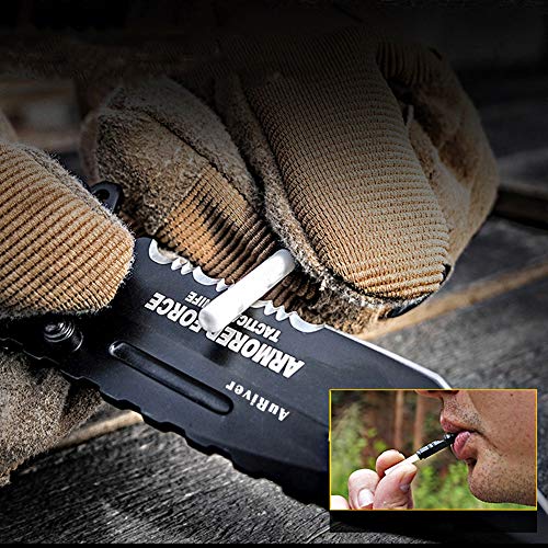 Folding Knife, 6-In-1 Survival Folding Pocket Knife With Glass Breaker, Seatbelt Cutter, Bottle Opener And Steel Serrated Blade Ect Multi-Function Emergency Tool #TOP1